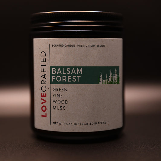 Balsam Forest, a Woodsy Lovecrafted Candle