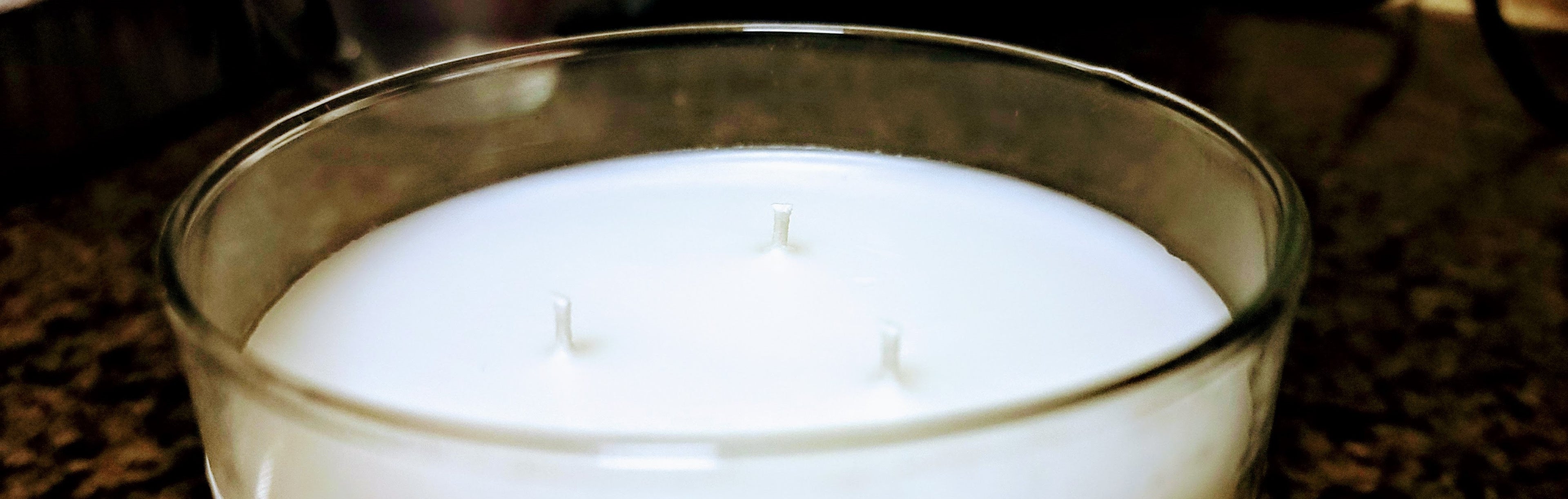 Unlit 3-wick Candle at Lovecrafted | Handcrafted Soy Blend Candles Made in Houston, Texas